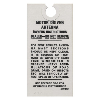 QRP® - Power Antenna Instructions Tag
