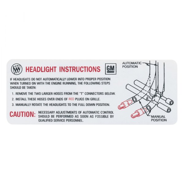 QRP® - Headlight Instruction Decal