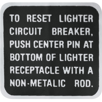 QRP® - Lighter Instruction Decal
