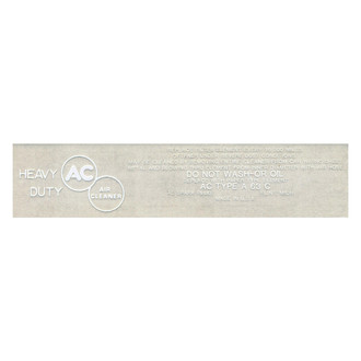 QRP® - Air Cleaner Service Decal A63C