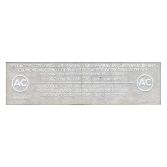 QRP® - Air Cleaner Service Decal