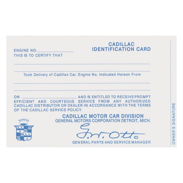 QRP® - Owner ID Card