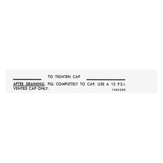 QRP® - Radiator Cap Decal