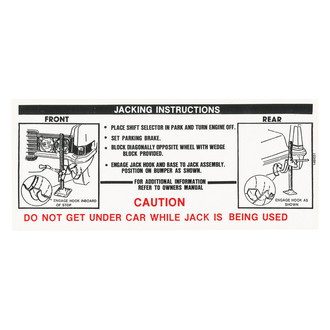 QRP® - Jacking Instruction Decal