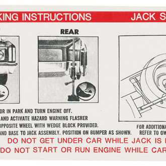 QRP® - Trunk Jack Instruction Decal