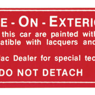 QRP® - Paint Notice Decal