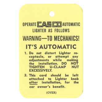 QRP® - Cigarette Lighter Tag