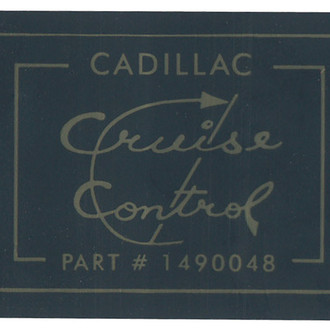 QRP® - Cruise Control Instruction Decal