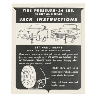 QRP® - Jacking Instruction Tag