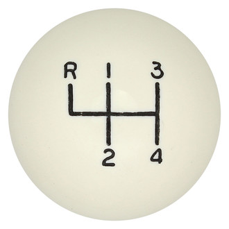 QRP® - Manual 4-Speed Pattern White Shift Knob