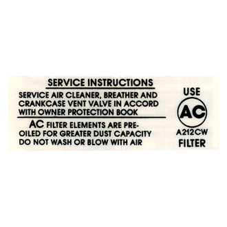 QRP® - Air Cleaner Decal