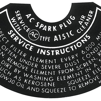 QRP® - Air Cleaner Service Decal