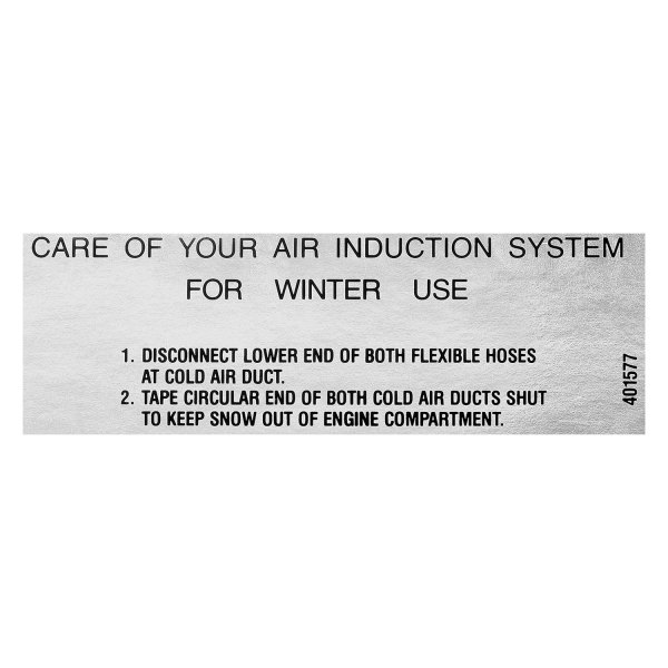 QRP® - Winter Care Instructions Decal