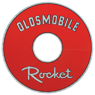 QRP® - "Oldsmobile Rocket 350" 7,5" Red Air Cleaner Decal