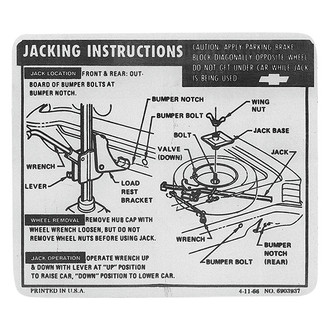 QRP® - Jacking Instruction Decal