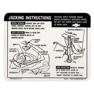QRP® - Jacking Instruction Decal