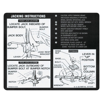 QRP® - Jacking Instruction Decal