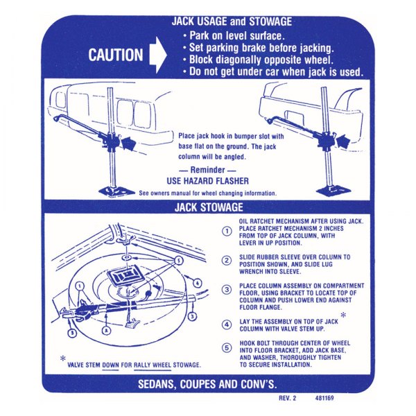 QRP® - Jacking Instructions Decal