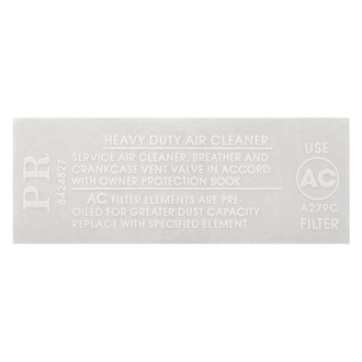 QRP® - Air Cleaner Decal