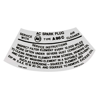 QRP® - Air Cleaner Service Decal
