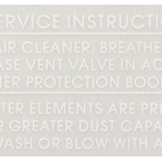 QRP® - Air Cleaner Service Decal