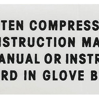 QRP® - Air Conditioning Belt, Tightening Instruction Decal