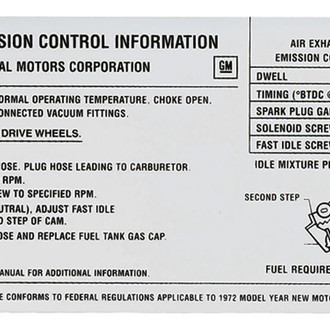 QRP® - Emissions Decal 350-4V, AT/MT, LJ 6271007