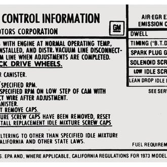 QRP® - Emissions Decal 400-2V, AT, WM 330562