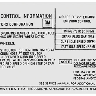 QRP® - Emissions Decal 350/400 4V