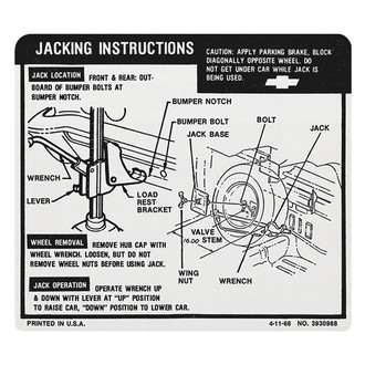 QRP® - Jacking Instruction Decal