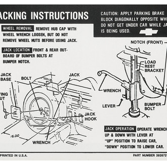 QRP® - Jacking Instruction Decal
