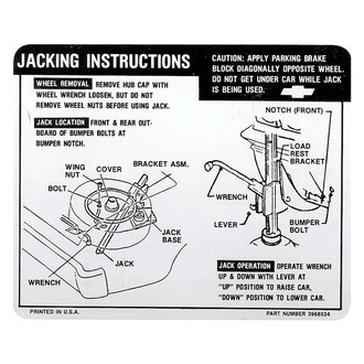 QRP® - Jacking Instructions Decal