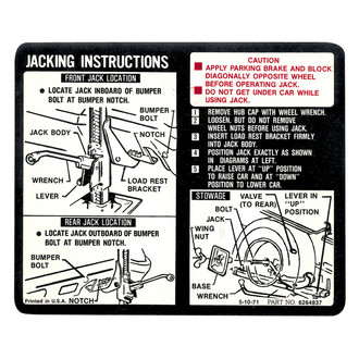 QRP® - Jacking Instruction Decal