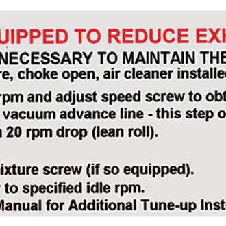 QRP® - Emissions Decal 300/390/400 HP