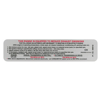 QRP® - Emissions Decal 396 375HP