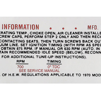 QRP® - Emissions Decal 402 350HP, MT