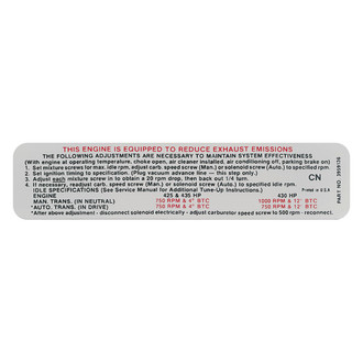 QRP® - Emissions Decal 427 425HP/427 430HP/427 435HP