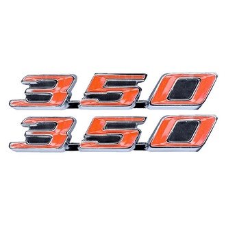 QRP® - "350" Red/Chrome Rocker Panel Emblems
