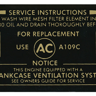 QRP® - Air Cleaner Decal