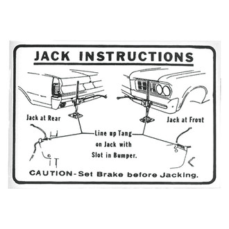 QRP® - Jacking Instructions Decal