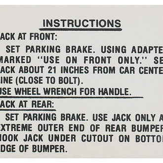 QRP® - Jacking Instructions Decal