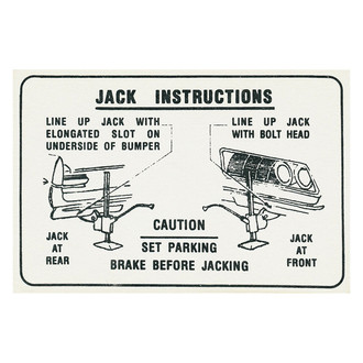 QRP® - Jacking Instruction Decal