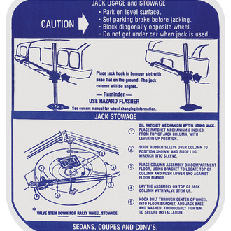 QRP® - Jacking Instructions Decal