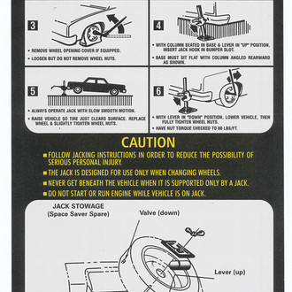QRP® - Inflator Bottle Space Saver Spare Warning Decal