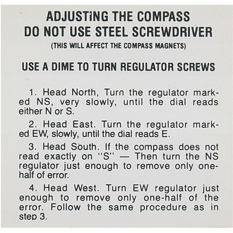 QRP® - Compass Instruction Decal