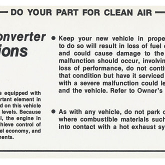 QRP® - Catalytic Converter Caution
