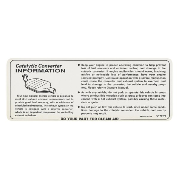 QRP® - Catalytic Converter Caution