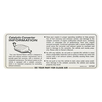 QRP® - Catalytic Converter Caution