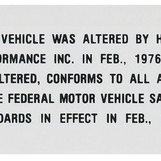 QRP® - Hurst Modification Decal