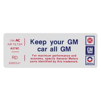 QRP® - Air Cleaner Decal